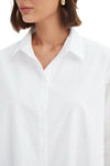 TIRELLI TIERED FRONT LYOCELL SHIRT - WHITE