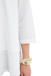 TIRELLI TIERED FRONT LYOCELL SHIRT - WHITE
