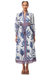 ONCE WAS TIERRA COTTON SILK DRESS - PALM SHADOW