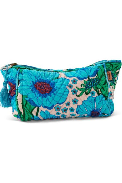 KIP&CO VELVET TOILETRY BAG - TUMBLING FLOWERS