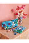 KIP&CO VELVET COSMETICS PURSE - TUMBLING FLOWERS