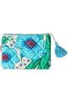 KIP&CO VELVET COSMETICS PURSE - TUMBLING FLOWERS