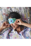 KIP&CO VELVET EYE MASK - TUMBLING FLOWERS