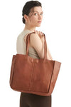 JUJU & CO BABY UNLINED TOTE - COGNAC