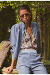ONCE WAS AURORA REVERSIBLE JACKET - PETINOS FLOROS/BLUE ASH