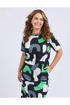 ELM STIJL DRESS - ABSTRACT PRINT