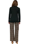 VASSALLI MERINO BASIC L/S POLO NECK TOP - FOREST