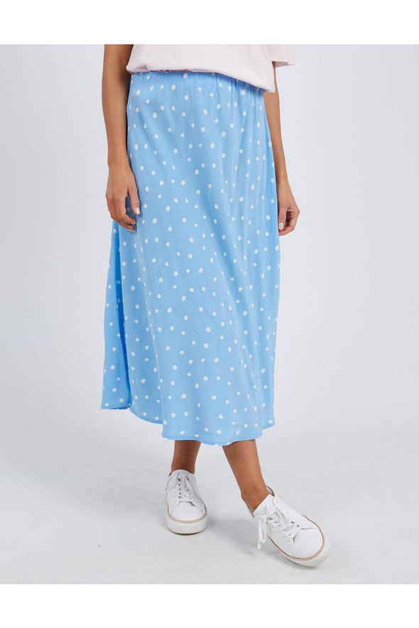 ELM ROMY SPOT SKIRT - AZURE BLUE SPOT