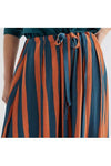 ELK TILBE SKIRT - BRONZE/TEAL STRIPE