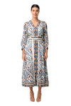 ONCE WAS ALEXIS CONTRAST SILK COTTON DRESS - PETINOS FLOROS