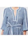 ONCE WAS ANTIGUA LINEN VISCOSE DRESS - DEL MAR STRIPE