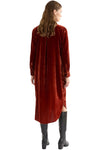 ELK SUURI VELVET SHIRT DRESS - SPICE