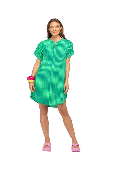 BOOM SHANKAR JOSIE SHIRT DRESS - VERDE