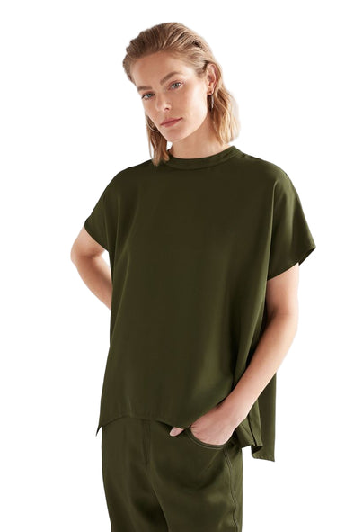 ELK HULLU TOP - BRIGHT OLIVE