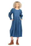 BOOM SHANKAR GURU DRESS - MID WASH DENIM