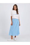 ELM ROMY SPOT SKIRT - AZURE BLUE SPOT