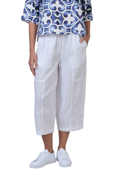 NATURALS LINEN PANT - WHITE