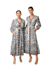ONCE WAS ALEXIS CONTRAST SILK COTTON DRESS - PETINOS FLOROS