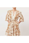 ONCE WAS ANTIGUA LINEN VISCOSE DRESS - ARENA DEL SOL