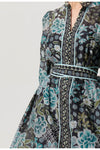 ONCE WAS SIENNA COTTON SILK MIDI DRESS - DAHLIA FIELDS