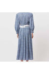ONCE WAS COBA LINEN VISCOSE MIDI DRESS - DEL MAR STRIPE