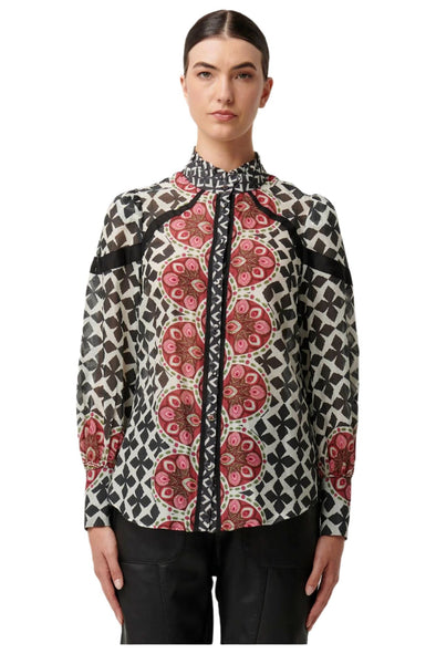 ONCE WAS ASTRID COTTON SILK SHIRT - CONTRY TAPESTRY