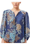ONCE WAS GRANADA COTTON SILK TOP - AZTEC FLOWER