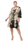 ONCE WAS EMERSYN  LINEN VISCOSE DRESS - MARISPOSA NERO