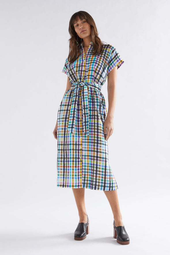 ELK TILKO SHIRT DRESS - HOLJA CHECK