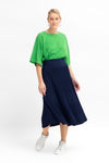 ELK STRAK KNIT SKIRT - STEEL BLUE