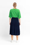 ELK STRAK KNIT SKIRT - STEEL BLUE