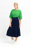 ELK STRAK KNIT SKIRT - STEEL BLUE