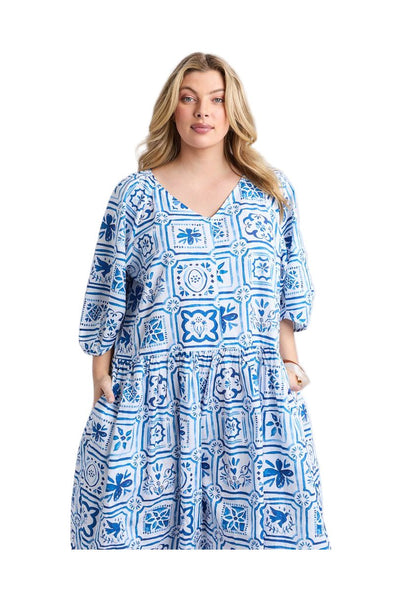 ELM DOLCE TILE MIDI DRESS