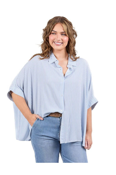 ELM LUNA SHIRT - DUSK BLUE STRIPE