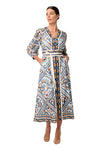 ONCE WAS ALEXIS CONTRAST SILK COTTON DRESS - PETINOS FLOROS