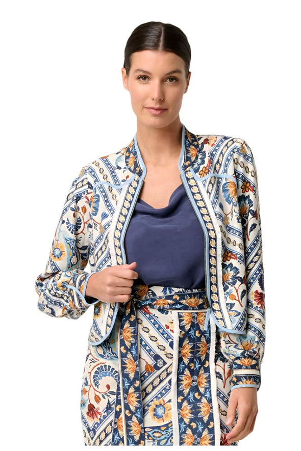 ONCE WAS AURORA REVERSIBLE JACKET - PETINOS FLOROS/BLUE ASH