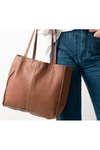 JUJU & CO BABY UNLINED TOTE - COGNAC