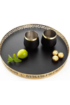 CLINQ BRASS & LEATHER TRAY