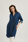 SHIRTY CLASSIC SHIRT DRESS - DARK DENIM