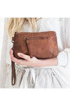 JUJU & CO SMALL ESSENTIAL POUCH - COGNAC