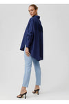 KINNEY DALLAS FRINGED SHIRT - NAVY
