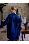 KINNEY DALLAS FRINGED SHIRT - NAVY