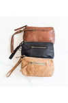 JUJU & CO SMALL ESSENTIAL POUCH - COGNAC