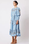 ONCE WAS GETTY EMBROIDERED DRESS - CHAMBRAY