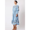 ONCE WAS GETTY EMBROIDERED DRESS - CHAMBRAY