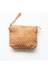 JUJU & CO WOVEN POUCH BAG - TAN