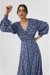KINNEY LOLITA WRAP DRESS - BOYSENBERRY