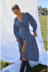 KINNEY LOLITA WRAP DRESS - BOYSENBERRY