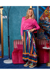 FRANKIE'S LUREX L/S TOP - HOT PINK