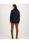 VASSALLI MERINO BATWING HOODIE - NAVY